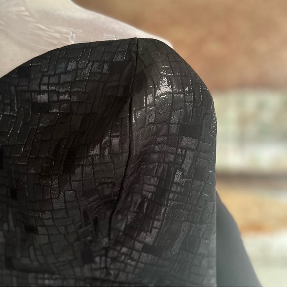 Eloquii Dress Black Embossed Ruched Strapless Cocktail NWT 22 Chic Party Glam - Picture 3 of 17